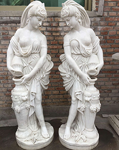 pairs of lady statue